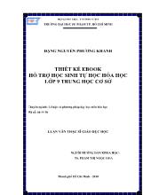 Luận văn Thiết kế ebook hỗ trợ học sinh tự học hóa học lớp 9 trung học cơ sở