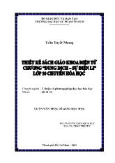 Luận văn Thiết kế sách giáo khoa điện tử (e - Book) chương “dung dịch - sự điện li” lớp 10 chuyên hóa học