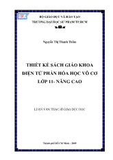 Luận văn Thiết kế sách giáo khoa điện tử phần Hóa học vô cơ lớp 11 - Nâng cao