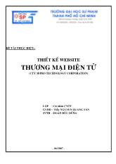 Luận văn Thiết kế website thương mại điện tử