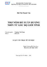 Luận văn Thơ nôm Hồ Xuân Hương nhìn từ góc độ giới tính