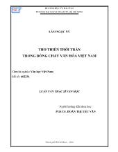 Luận văn Thơ thiền thời trần trong dòng chảy văn hóa Việt Nam