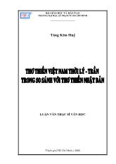 Luận văn Thơ thiền Việt Nam thời Lý - Trần trong so sánh với thơ thiền Nhật B