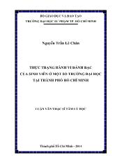 Luận văn Thực trạng hành vi đánh bạc của sinh viên ở một số trường đại học tại thành phố Hồ Chí Minh