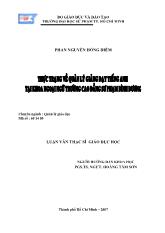 Luận văn Thực trạng về quản lý giảng dạy tiếng Anh tại khoa ngoại ngữ trường Cao đẳng Sư phạm Bình Dương