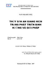 Luận văn Thủy sản An Giang: Hiện trạng phát triển, định hướng và giải pháp