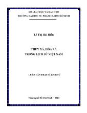 Luận văn Thủy xá, hỏa xá trong lịch sử Việt Nam