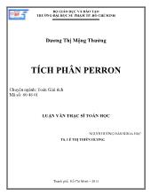 Luận văn Tích phân perron