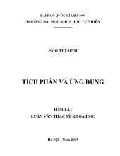 Luận văn Tích phân và ứng dụng