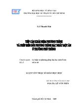 Luận văn Tiếp cận khái niệm phương trình và phép biến đổi phương trình bậc nhất một ẩn ở trường phổ thông