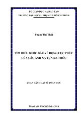 Luận văn Tìm hiểu bước đầu về động lực phức của các ánh xạ tựa đa thức