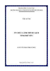 Luận văn Tổ chức lãnh thổ du lịch tỉnh Phú Yên