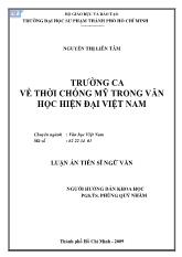 Luận văn Trường ca về thời chống mỹ trong văn học hiện đại Việt Nam