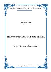 Luận văn Trường số P-Adic và bổ đề hensel