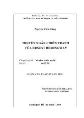 Luận văn Truyện ngắn chiến tranh của ernest hemingway
