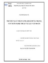 Luận văn Truyện ngắn nhất linh, khái hưng trong văn xuôi nghệ thuật tự lực văn đoàn