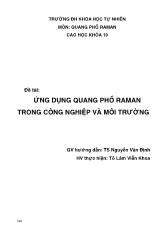 Luận văn Ứng dụng quang phổ raman trong công nghiệp và môi trường