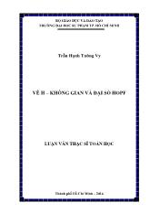 Luận văn Về H – không gian và đại số hopf