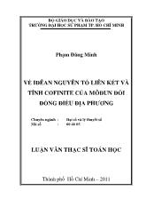 Luận văn Về iđêan nguyên tố liên kết và tính cofinite của môđun đối đồng điều địa phương