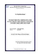Luận văn Về một phương trình sóng phi tuyến trong miền hình vành khăn với điều kiện biên hỗn hợp