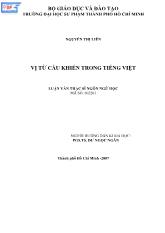 Luận văn Vị từ cầu khiến trong Tiếng Việt