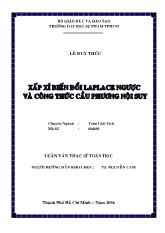 Luận văn Xấp xỉ biến đổi laplace ngược và công thức cầu phương nội suy