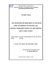 Luận văn Xây dựng bản đồ khái niệm và vận dụng thiết kế website hỗ trợ dạy học chương “dòng điện trong các môi trường” lớp 11 ban cơ bản