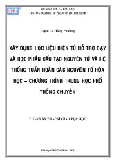 Luận văn Xây dựng học liệu điện tử hỗ trợ dạy và học phần cấu tạo nguyên tử và hệ thống tuần hoàn các nguyên tố hóa học – Chương trình trung học phổ thông chuyên