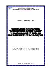 Luận văn Xây dựng và sử dụng câu hỏi trắc nghiệm trong dạy học chương “Dòng điện xoay chiều” và “Dao động và sóng điện từ” - Vật lý 12 THPT Ban cơbản- nhằm phát huy tính tích cực của học sinh trong học tập