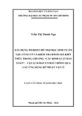Luận văn Xây dựng website hỗ trợ học sinh tự ôn tập, củng cố và kiểm tra đánh giá kiến thức trong chương “các định luật bảo toàn” – vật lí 10 ban cơ bản thông qua các ứng dụng kĩ thuật Vật Lí