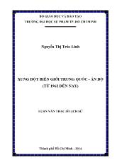 Luận văn Xung đột biên giới trung quốc - Ấn độ (từ 1962 đến nay)