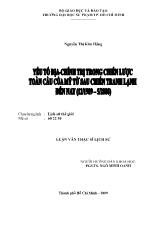 Luận văn Yếu tố địa - Chính trị trong chiến lược toàn cầu của Mỹ từ sau Chiến tranh lạnh đến nay
