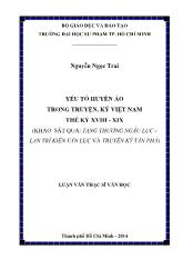 Luận văn Yếu tố huyền ảo trong truyện, ký Việt Nam thế kỷ XVIII - XIX