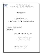 Luận văn Yếu tố tình dục trong tiểu thuyết của Murakami