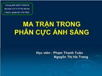 Ma trận trong phân cực ánh sáng