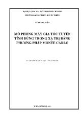 Mô phỏng máy gia tốc tuyến tính dùng trong xạ trị bằng phương pháp monte carlo
