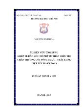 Nghiên cứu ứng dụng ghép tế bào gốc mô mỡ tự thân điều trị chấn thương cột sống ngực - Thắt lưng liệt tủy hoàn toàn