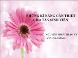 Những kĩ năng cần thiết cho tân sinh viên