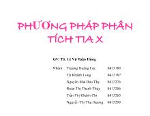 Phương pháp phân tích tia X