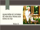 Quan điểm Hồ Chí Minh về văn hóa trong đời sống xã hội