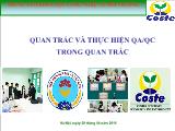 Quan trắc và thực hiện qa/qc trong quan trắc