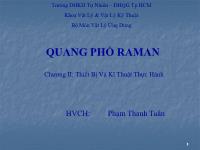 Quang phổ raman - Chương II: Thiết bị và kĩ thuật thực hành