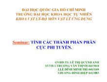 Thảo luận: Tính các thành phần phân cực phi tuyến