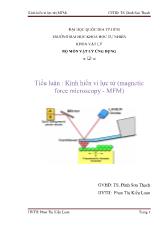 Tiểu luận Kính hiển vi lực từ (magnetic force microscopy - MFM)