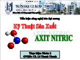 Tiểu luận Kỹ thuật sản xuất axit nitric