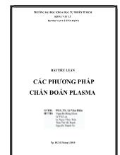 Tiểu luận Vật lý ứng dụng - Các phương pháp chẩn đoán plasma