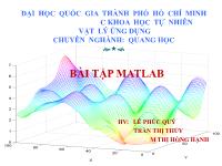 Vật lý ứng dụng - Bài tập matlab