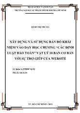 Xây dựng và sử dụng bản đồ khái niệm vào dạy học chương “các định luật bảo toàn” Vật lý 10 ban cơ bản với sự trợ giúp của website