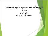 Bài thuyết trình Tiểu luận Elnino và enso