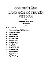 Đề tài Gốm Phù Lãng làng gốm cổ truyền Việt Nam